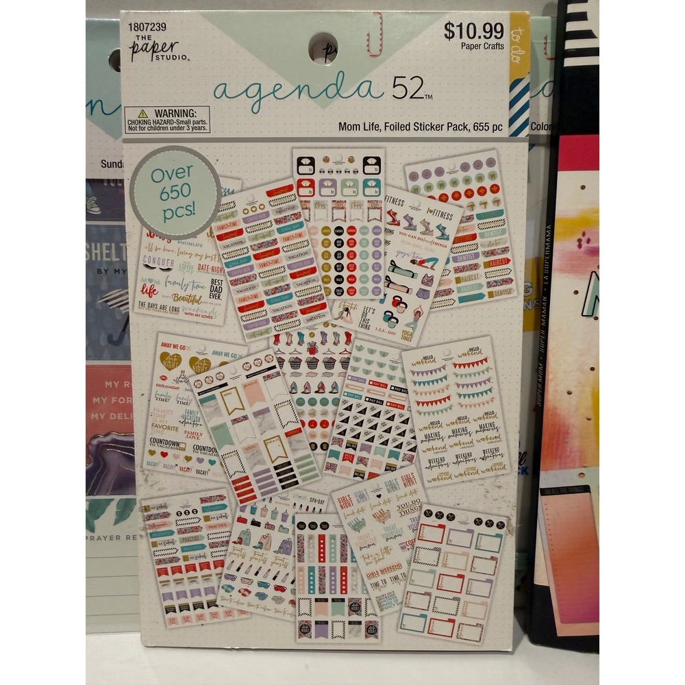 The Paper Studio Agenda 52 Planner Stickers 5 Packs Faith Mom Life *few missing* - Picture 3 of 6